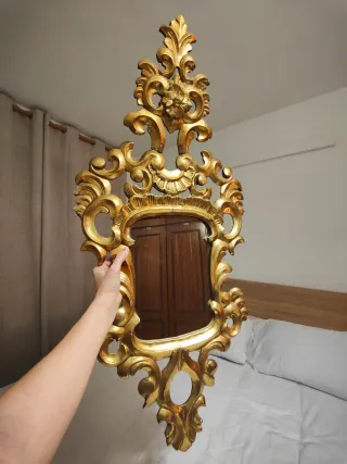 Espejo antiguo pan de oro Son 3