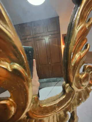 Espejo antiguo pan de oro Son 3