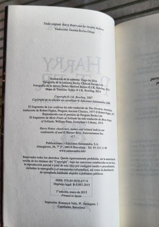 Harry Potter y las reliquias de la muerte 1ª edi.