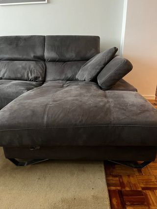 Sofá Chaise Longue Gris Divani Star