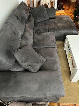 Sofá Chaise Longue Gris Divani Star