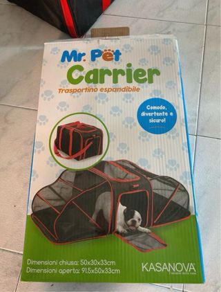 Trasportino tessuto cane/gatto