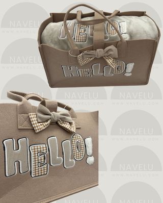 Manta con cesto beige - borreguito