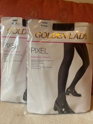 Panty Negro Fantasía Talla S/M Golden Lady. pack 2