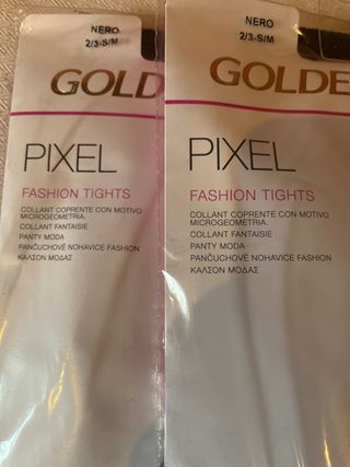 Panty Negro Fantasía Talla S/M Golden Lady. pack 2