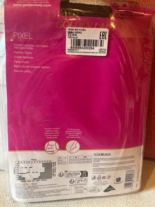 Panty Negro Fantasía Talla S/M Golden Lady. pack 2