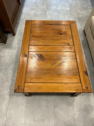 Mesa Centro Madera Rústica Cajón