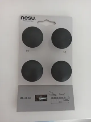 4 Tiradores Negros Redondos Leroy Merlín