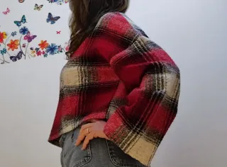 Sudadera corta cuadros escoceses