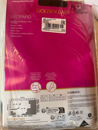Medias Golden Lady Leopard Talla 2/3 S/M