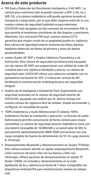 ¡¡-37%!! | COCOCAM 2K - Cámara Vigilancia Exterior
