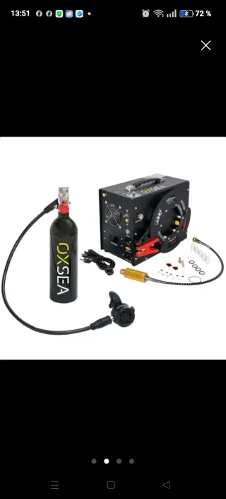 2 Botellas de Buceo mas Compresor OXSEA.