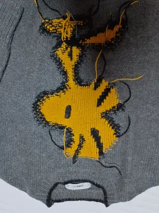 Jersey Zara Snoopy Gris Talla M