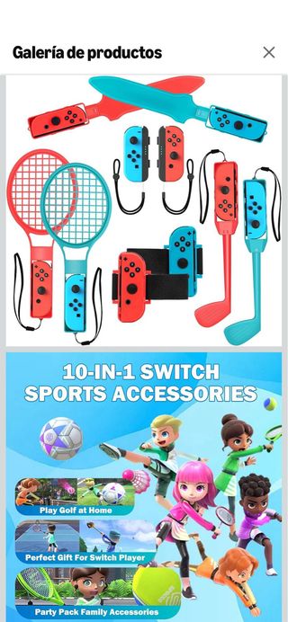 Accesorios Nintendo Switch Sports 10 en 1