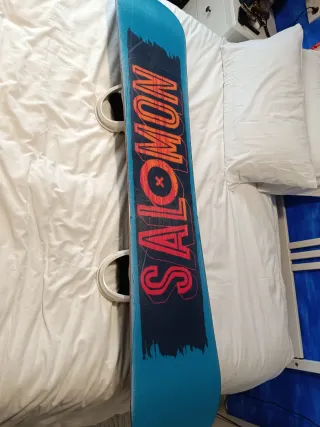 Tavola da snowboard Salomon con attacchi e scarponi