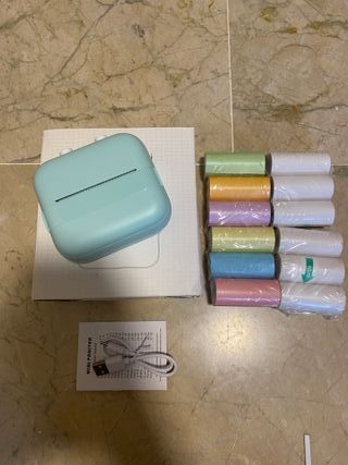 Mini Impresora Térmica + Rollos Papel