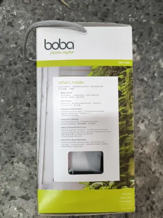 Mochila Portabebés Boba Gris Estampado