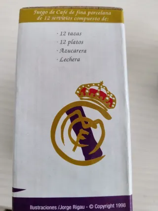Juego Tazas Café Real Madrid Morado