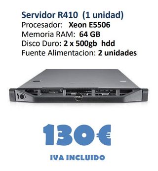 Servidor Dell R410 Xeon E5506 64GB RAM