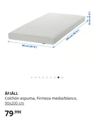 Colchón Ikea AFJALL 90x200