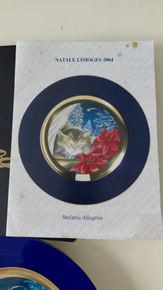 Piatto Limoges Francia Natale 2004 con scatola