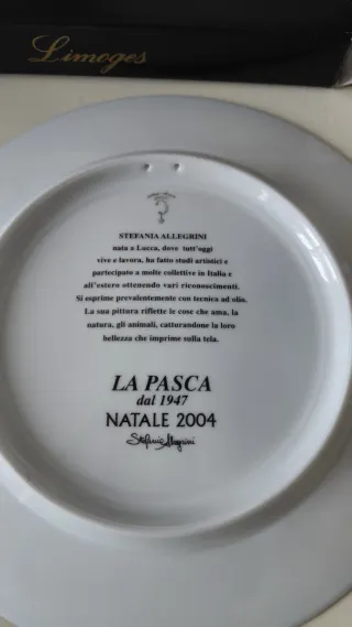 Piatto Limoges Francia Natale 2004 con scatola