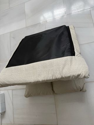 Sofá cama individual plegable beige