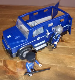 Set Policía Playmobil Helicóptero Coche Moto