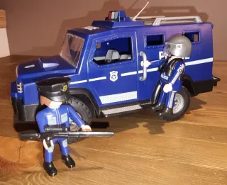 Set Policía Playmobil Helicóptero Coche Moto