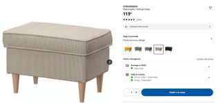 Sofás STRANDMON IKEA + reposapiés
