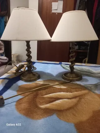 Lámparas de mesa bronce (2 unidades)