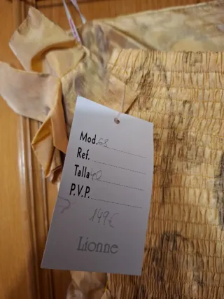 Vestido corto fiesta dorado