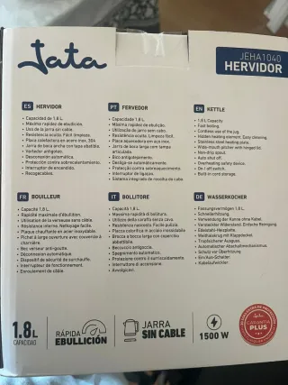Hervidor Jata JEHA1040 1.8L 1500W