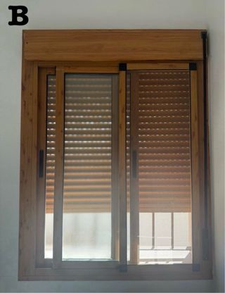 Ventana corredera aluminio persiana y mosquitera