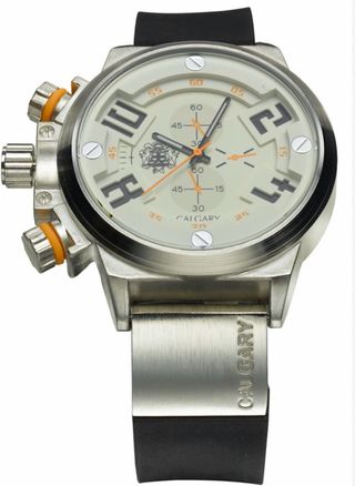 Reloj Calgary Correa Negra Plata