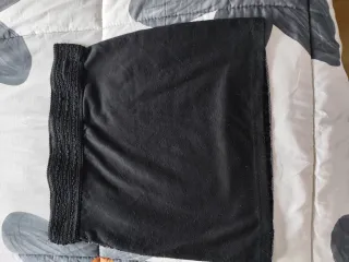 Minifalda lentejuelas negra multicolor