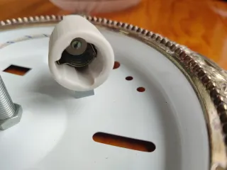 Lámpara Techo Antigua Vintage Metal Cristal