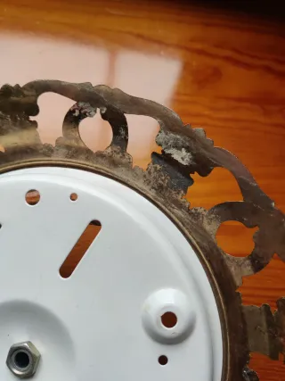 Lámpara Techo Antigua Vintage Metal Cristal