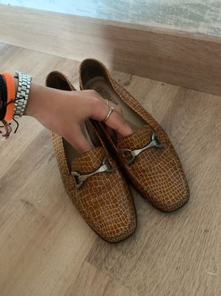 Mocasines Marrones Cocodrilo