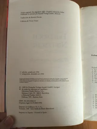 Friedrich Nietzsche. El águila angustiada.