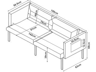 Sofá 2 plazas beige