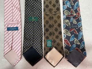 4 corbatas seda Trussardi Caramelo Lotrec Caballo