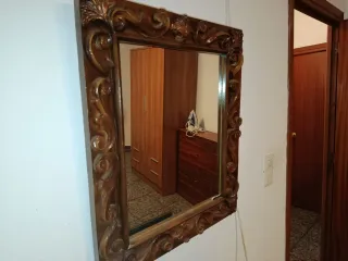 Espejo rústico de madera maciza