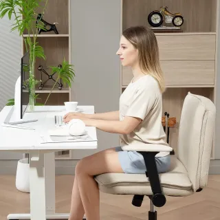 Silla Oficina Reposabrazos Beige