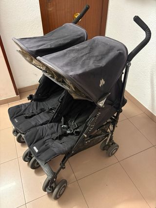 Carrito Gemelar Maclaren Negro