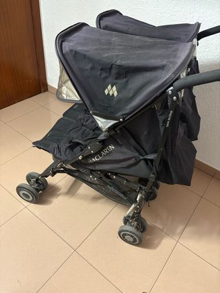 Carrito Gemelar Maclaren Negro