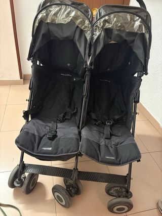Carrito Gemelar Maclaren Negro
