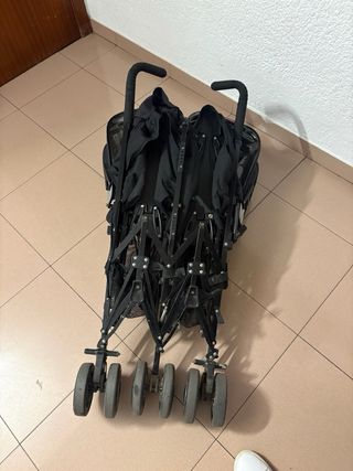 Carrito Gemelar Maclaren Negro