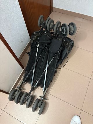 Carrito Gemelar Maclaren Negro