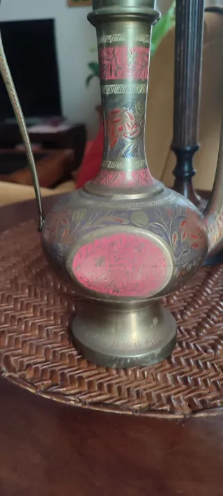 Tetera Marroquí Antigua Latón